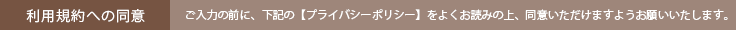 利用規約への同意